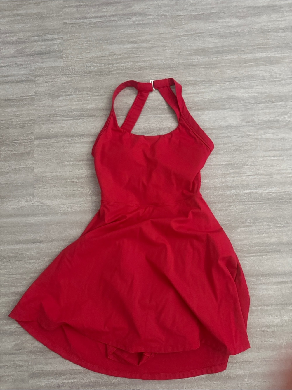 Red Halter Skater Dress - Classic Women's Dress